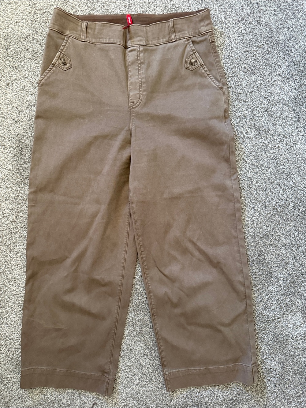 SPANX Wide-Leg Crop Pants in Brown